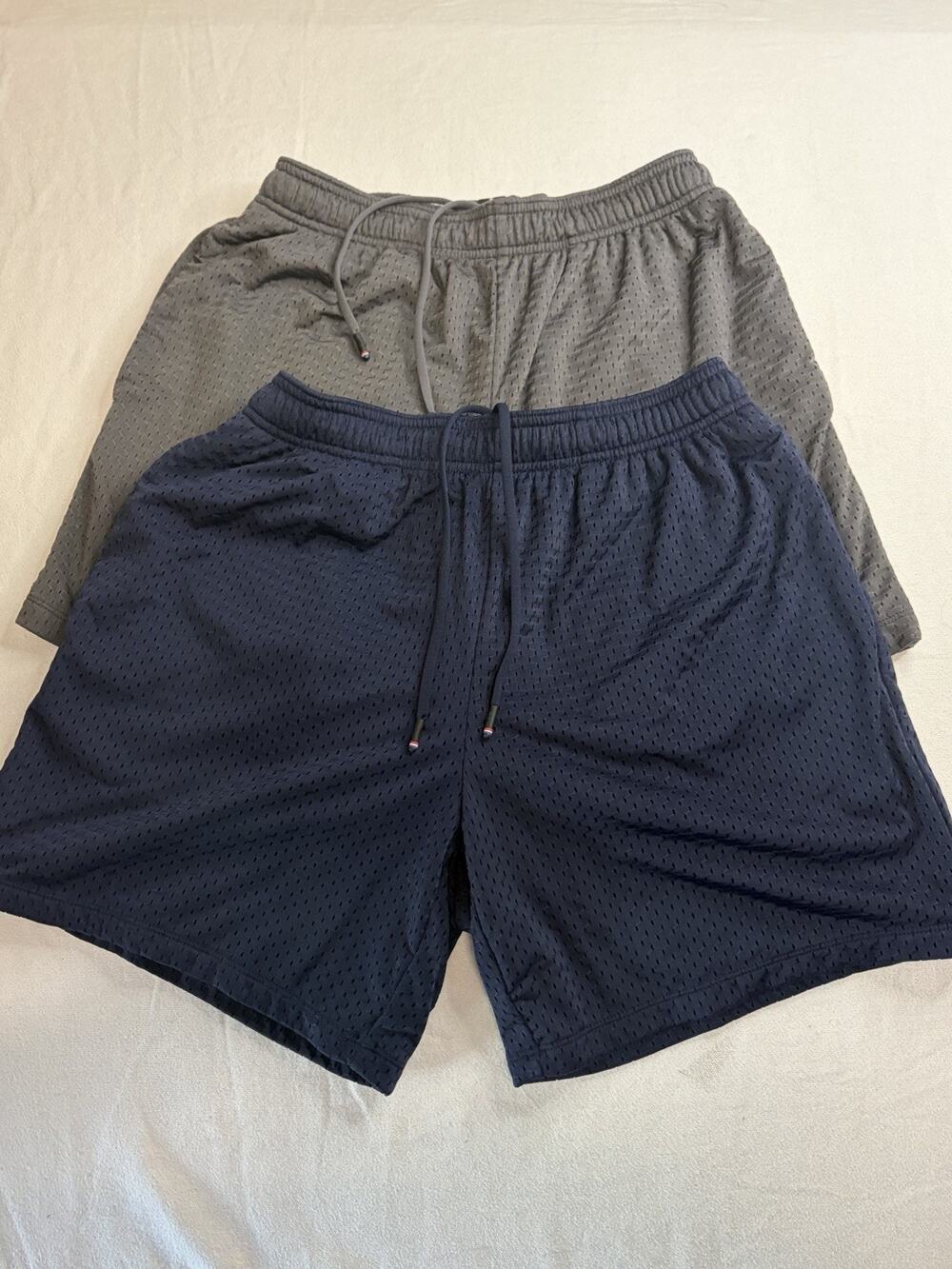 Fourlaps Re-Up Lined Training Shorts Men’s Size S Navy Gray Lot Of 2 Mesh Gym